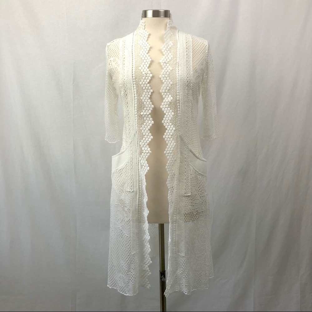 Alberto Makali Crochet Sweater Duster